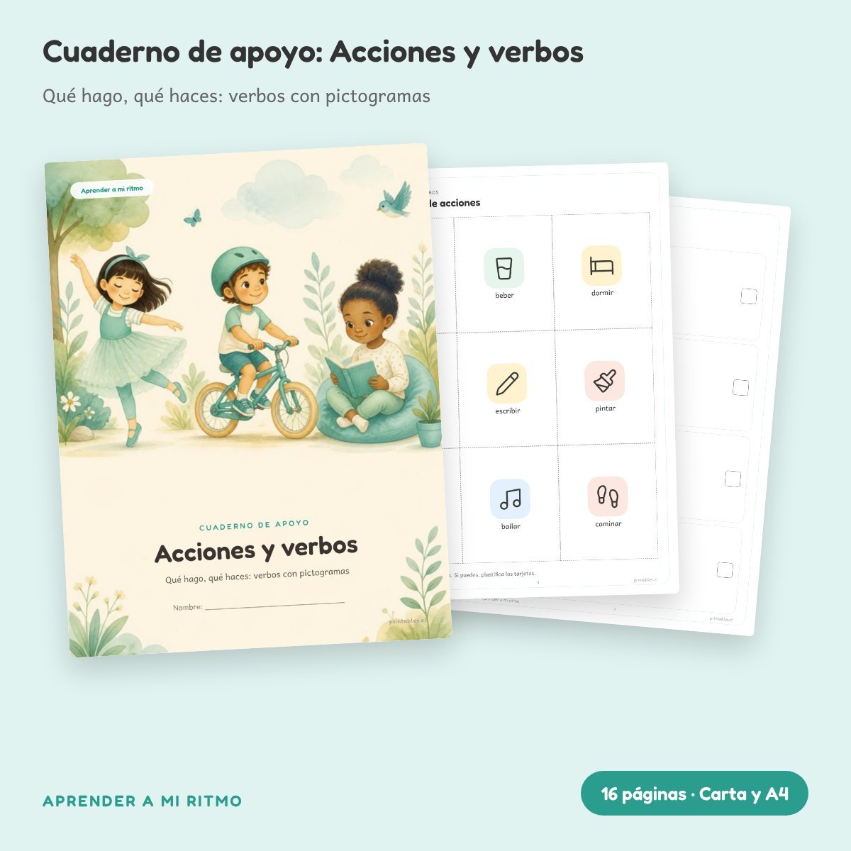 Cuaderno de apoyo: Acciones y verbos