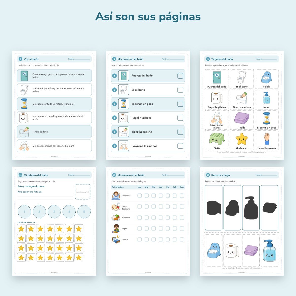 Páginas de muestra: Cuaderno de apoyo: Aprendo a ir al baño