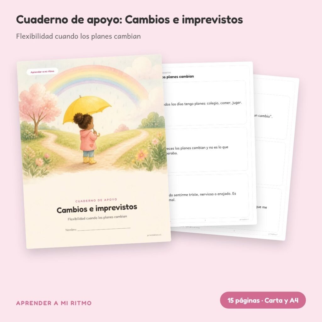 Cuaderno de apoyo: Cambios e imprevistos