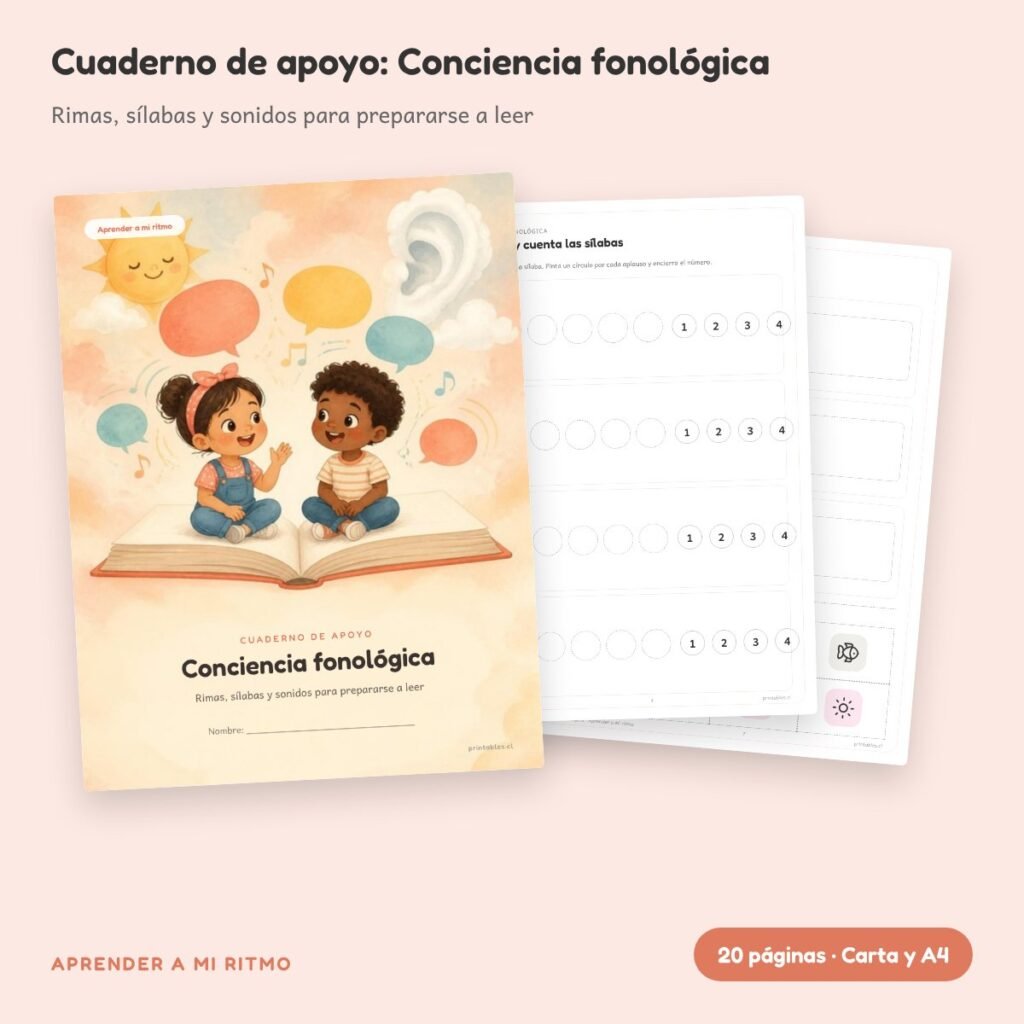 Cuaderno de apoyo: Conciencia fonológica