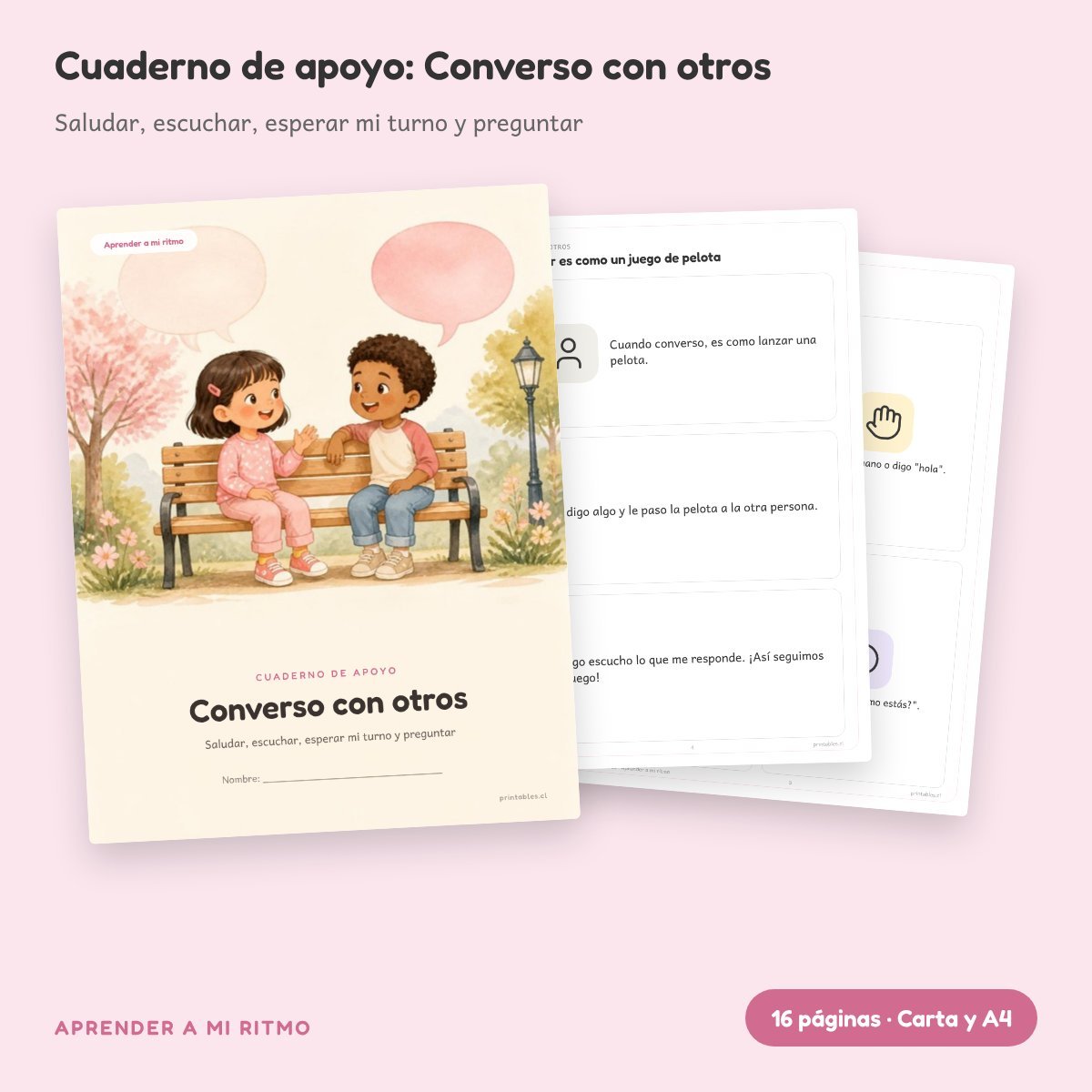 Cuaderno de apoyo: Converso con otros