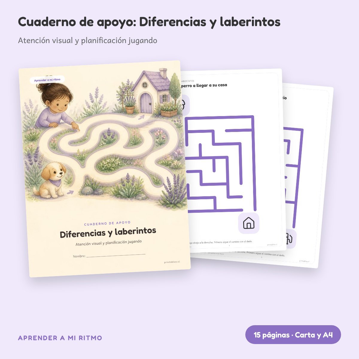 Cuaderno de apoyo: Diferencias y laberintos