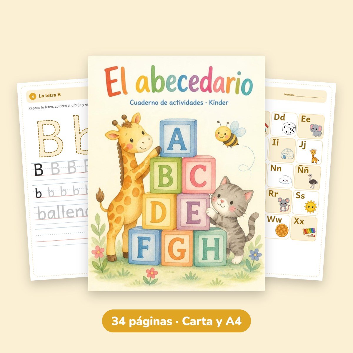 Cuaderno de actividades: El abecedario (Kínder)