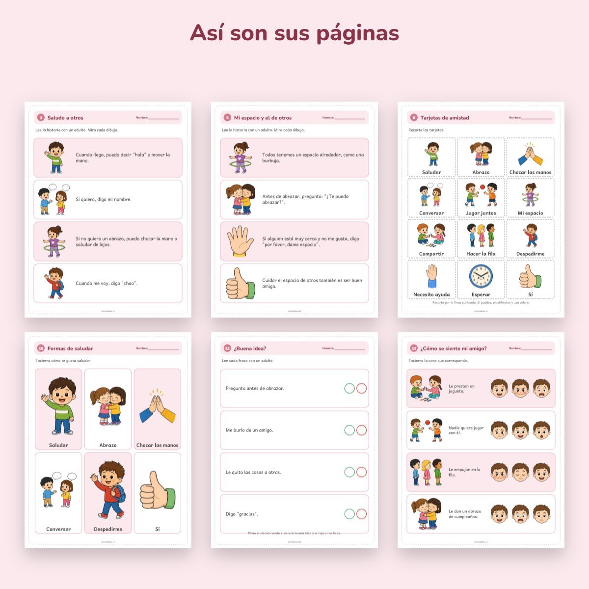 Páginas de muestra: Cuaderno de apoyo: Hago amigos