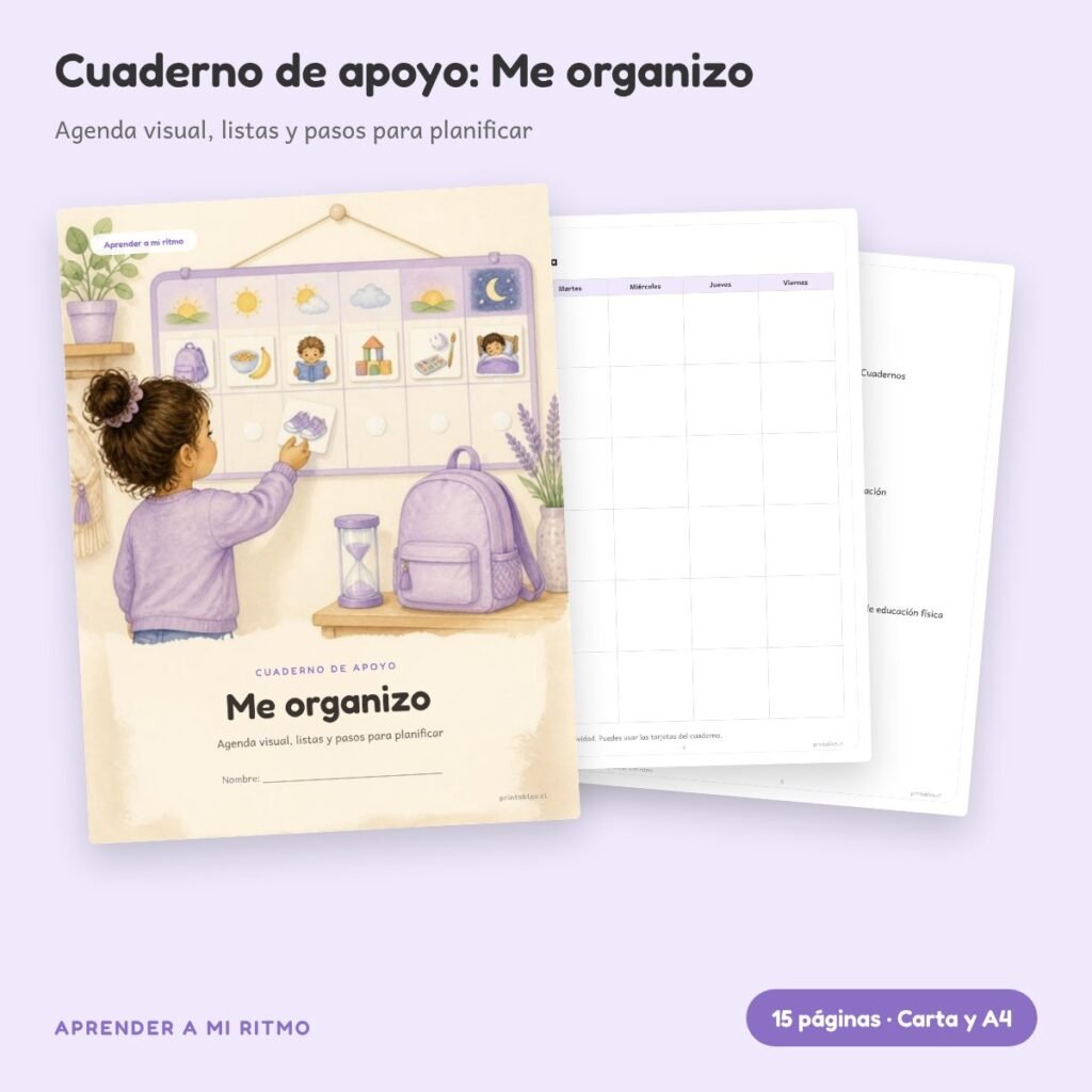 Cuaderno de apoyo: Me organizo