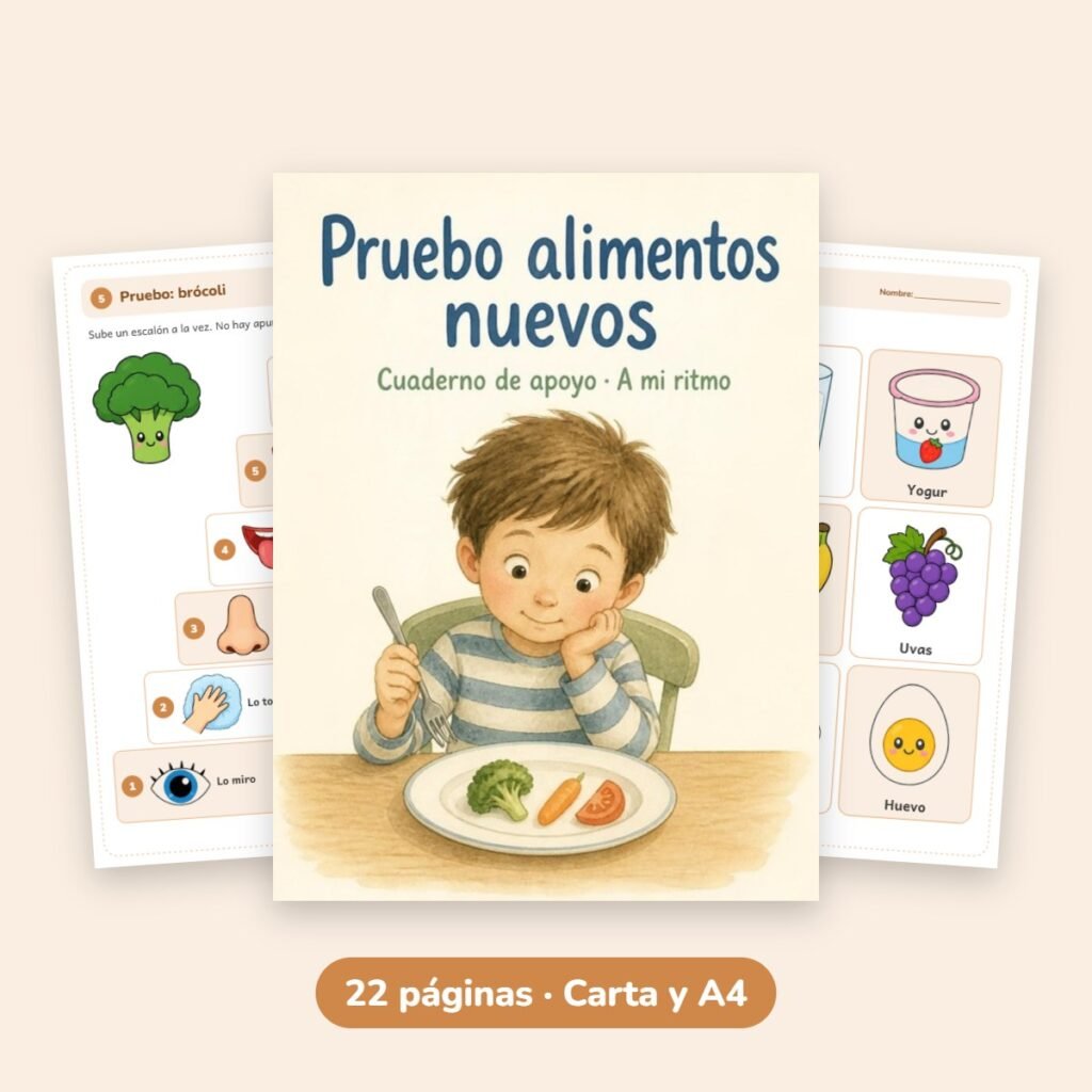 Cuaderno de apoyo: Pruebo alimentos nuevos