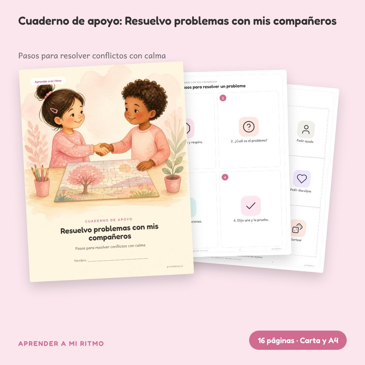 Cuaderno de apoyo: Resuelvo problemas con mis compañeros