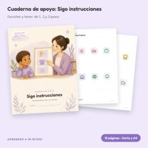 Cuaderno de apoyo: Sigo instrucciones