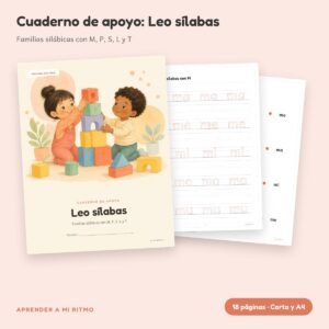 Cuaderno de apoyo: Leo sílabas