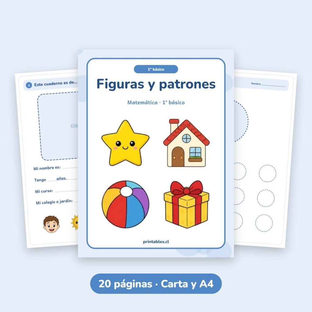 Cuaderno 1° básico: Figuras y patrones