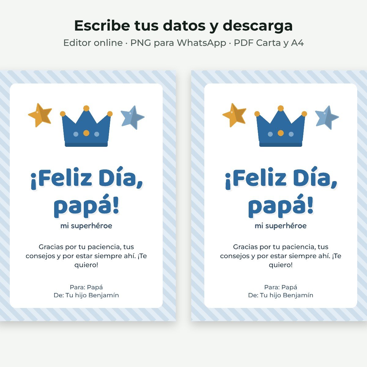 Ejemplo editable: Día del Padre