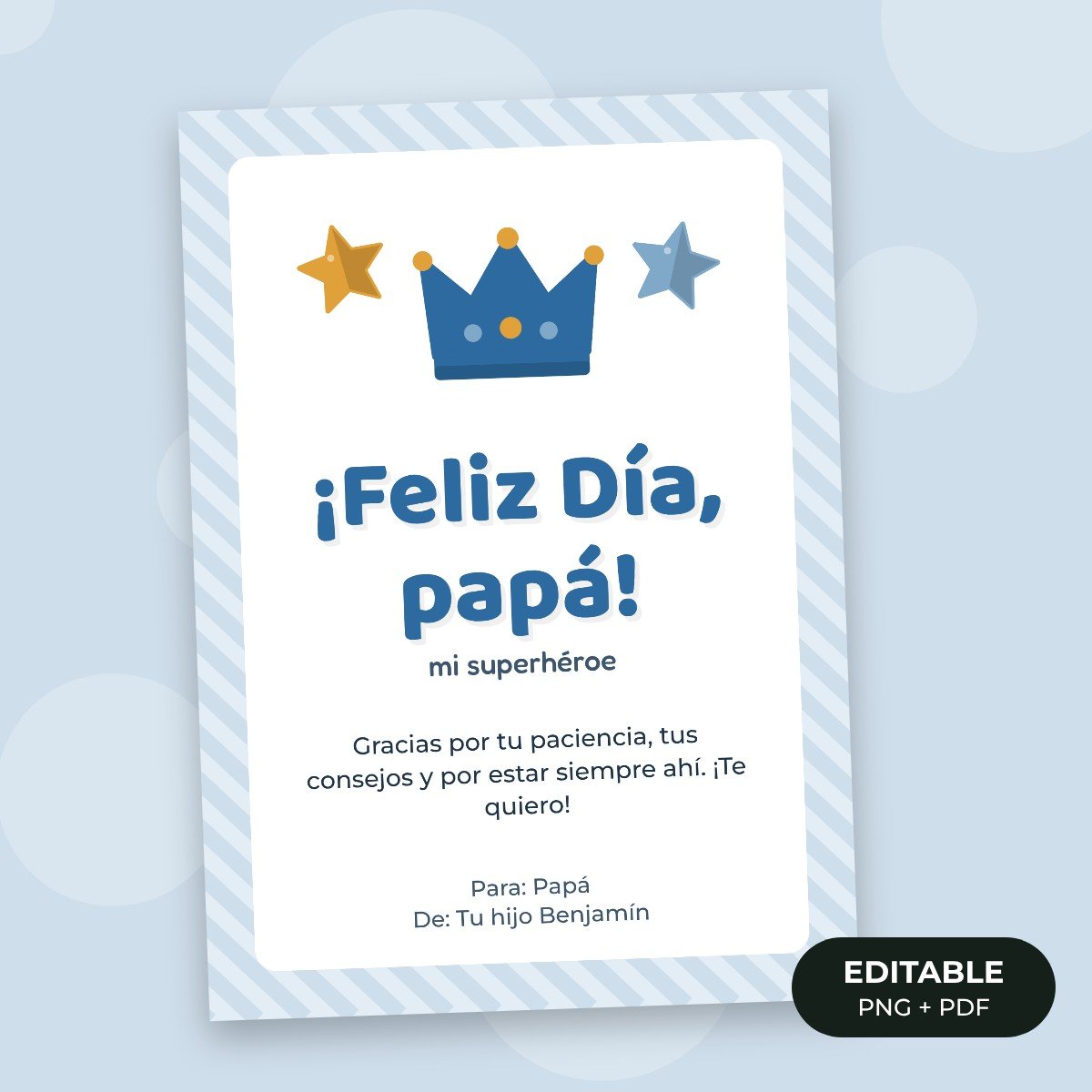 Tarjeta editable: Día del Padre