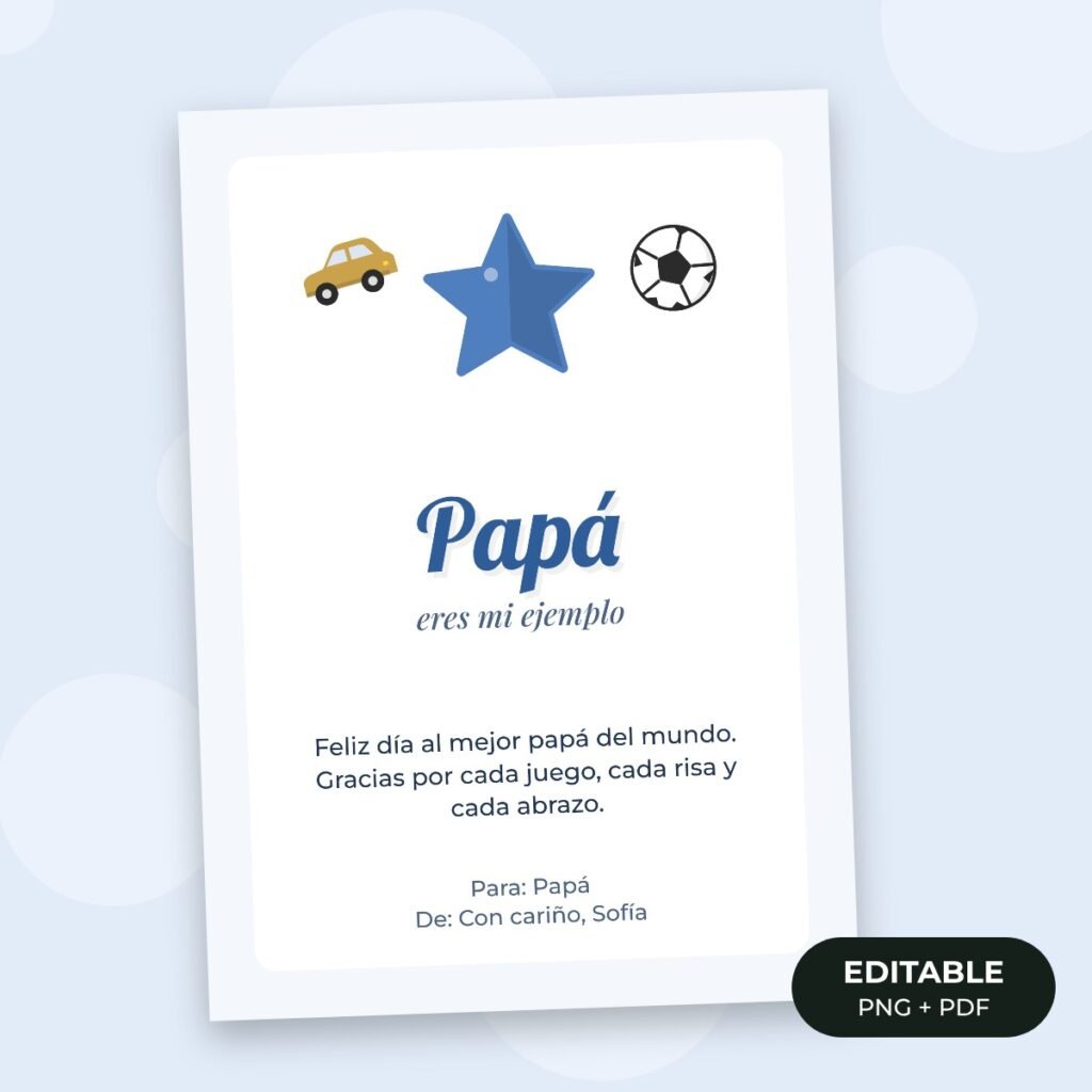 Tarjeta editable: Día del Padre corbata
