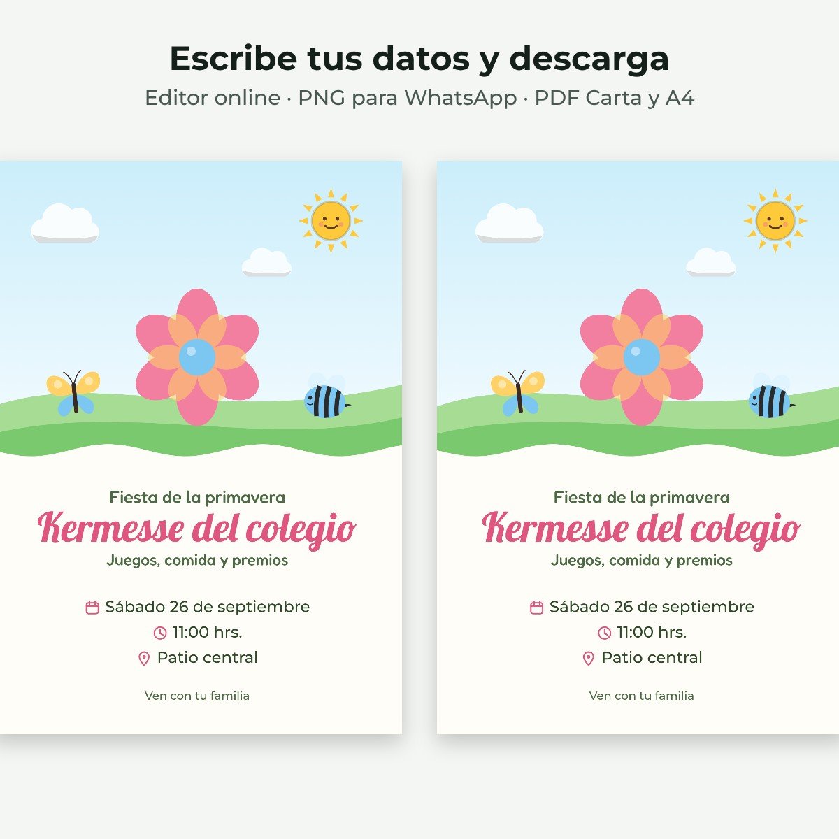 Ejemplo editable: Fiesta de la primavera