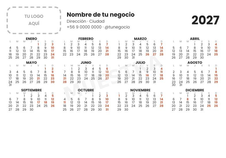 Kit Emprendedor 2027 · Calendarios con tu logo - Imagen 2