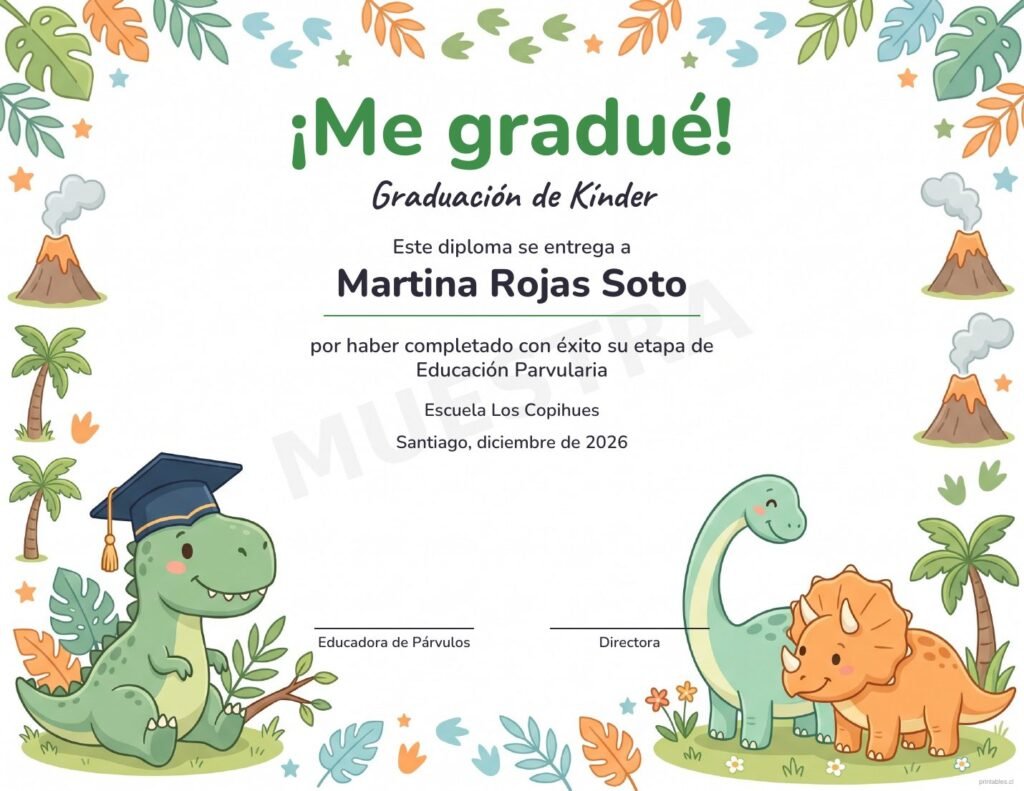 Diploma Dinosaurios