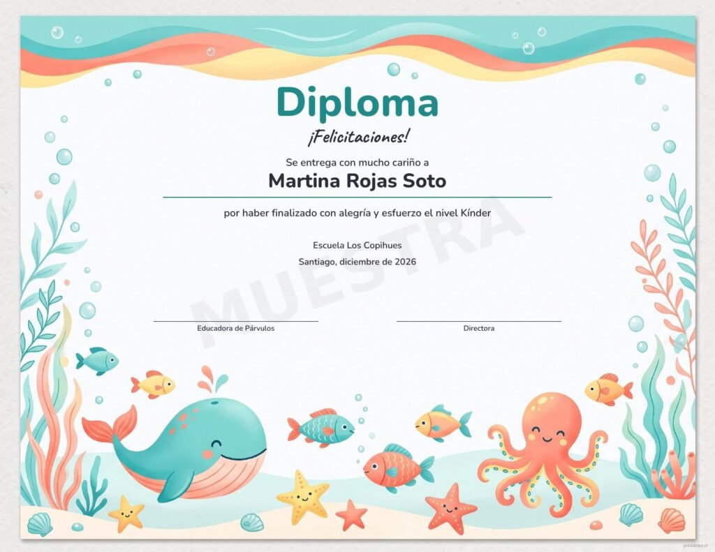Diploma Fondo del mar