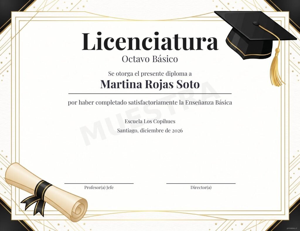 Diploma Licenciatura 8° básico