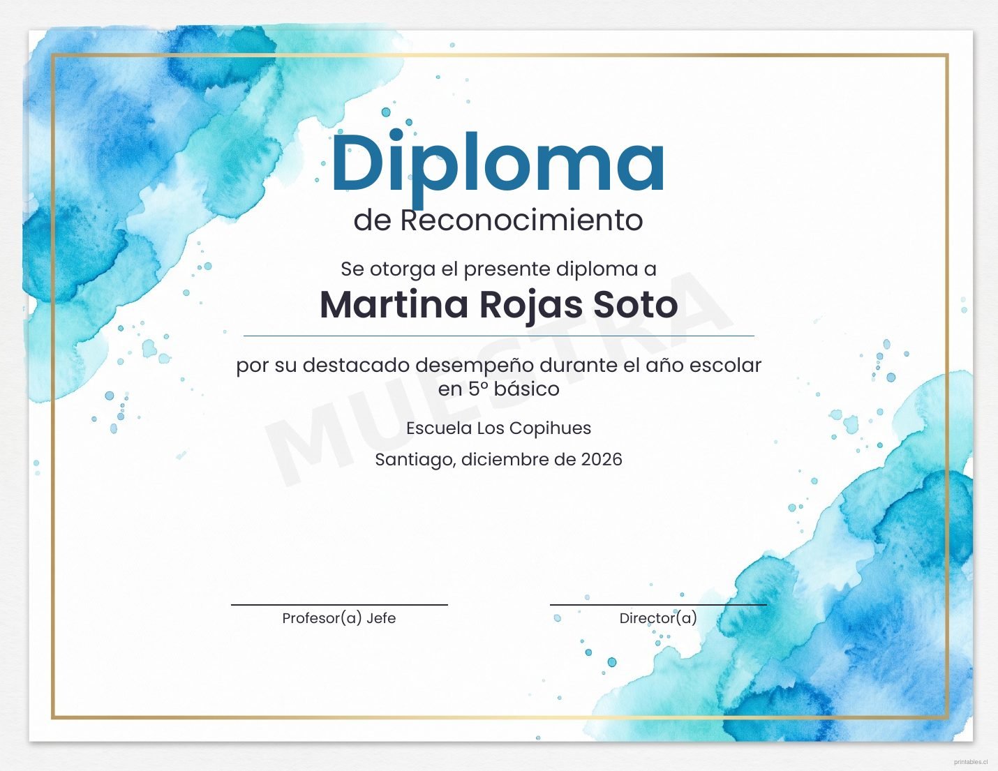 Pack Diplomas 5° a 8° básico · 4 diplomas - Imagen 3