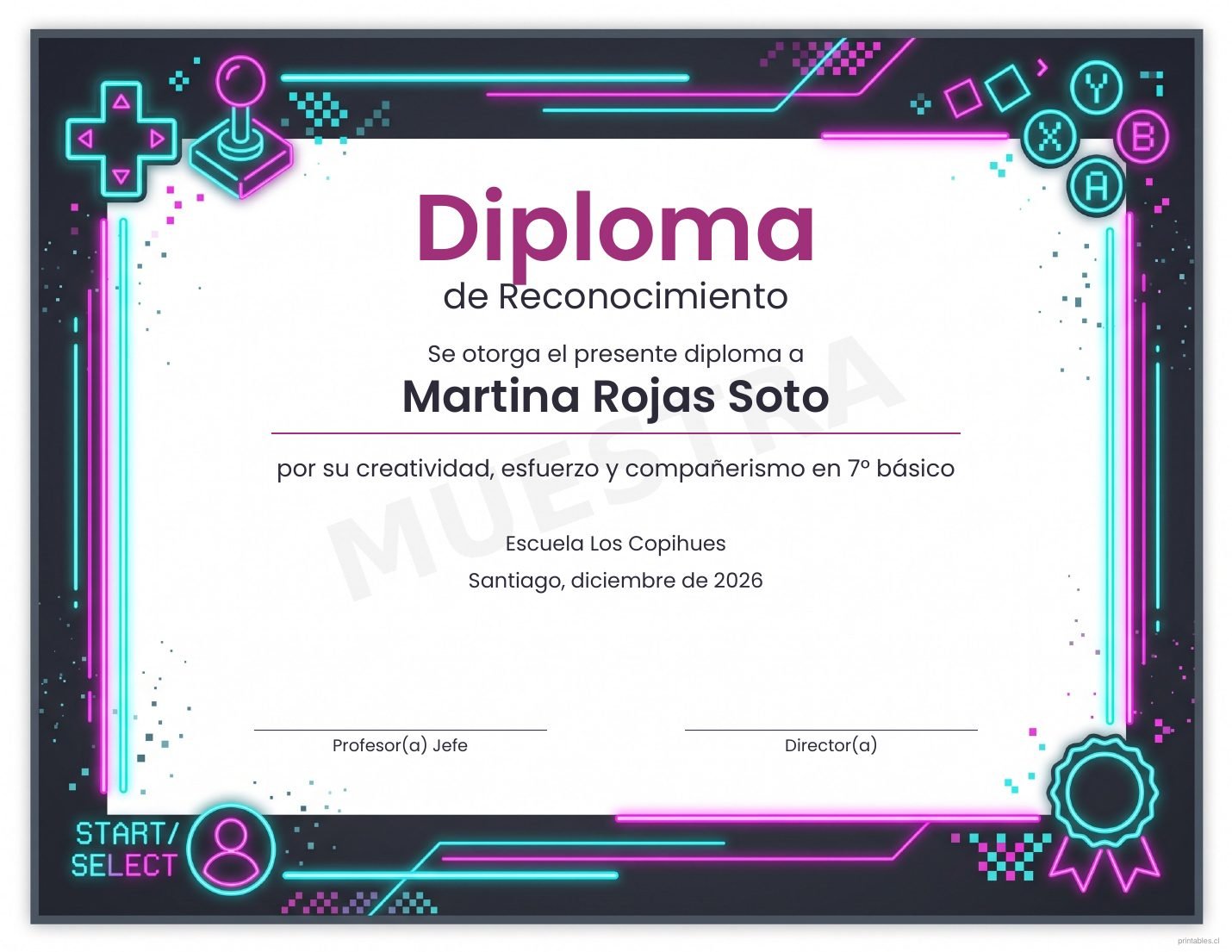 Pack Diplomas 5° a 8° básico · 4 diplomas - Imagen 4