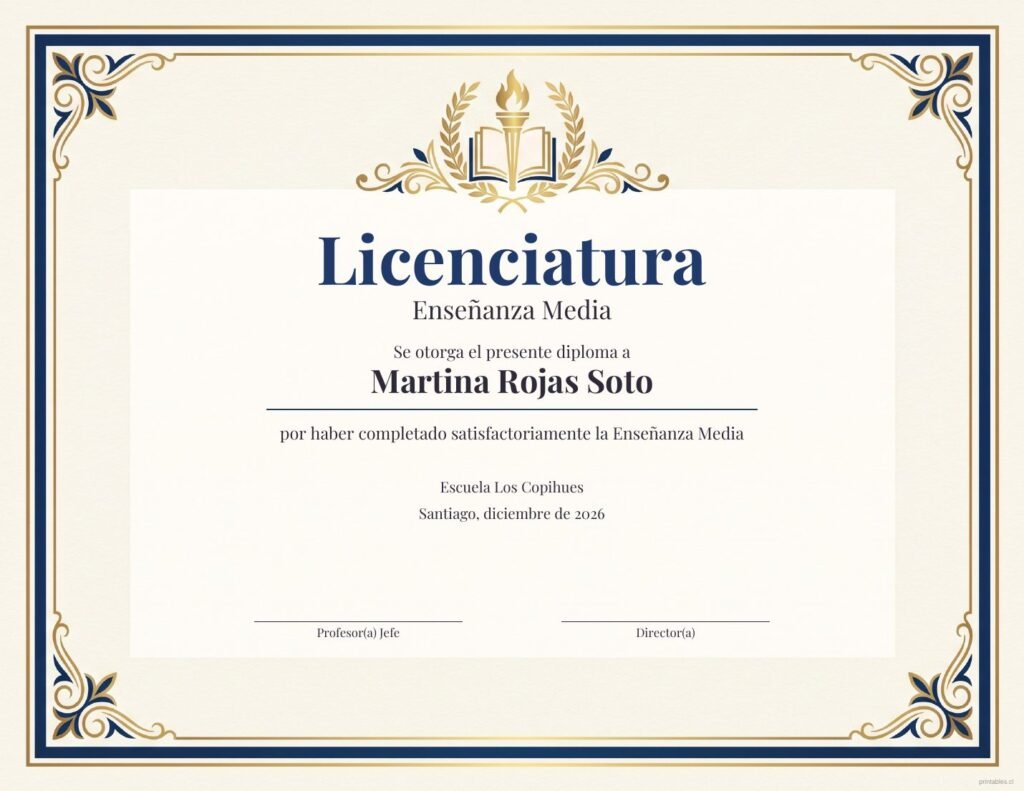 Diploma Licenciatura formal
