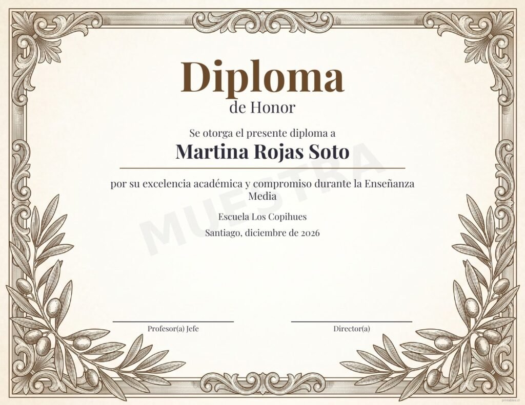 Diploma Pergamino clásico