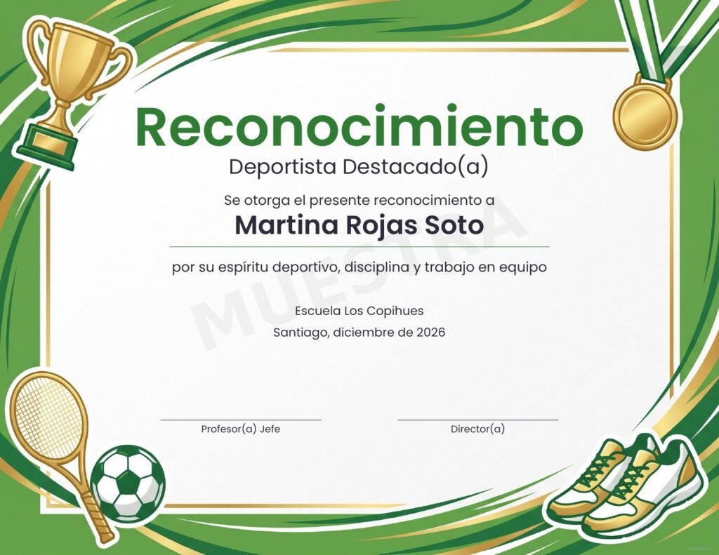Diploma Deportista destacado