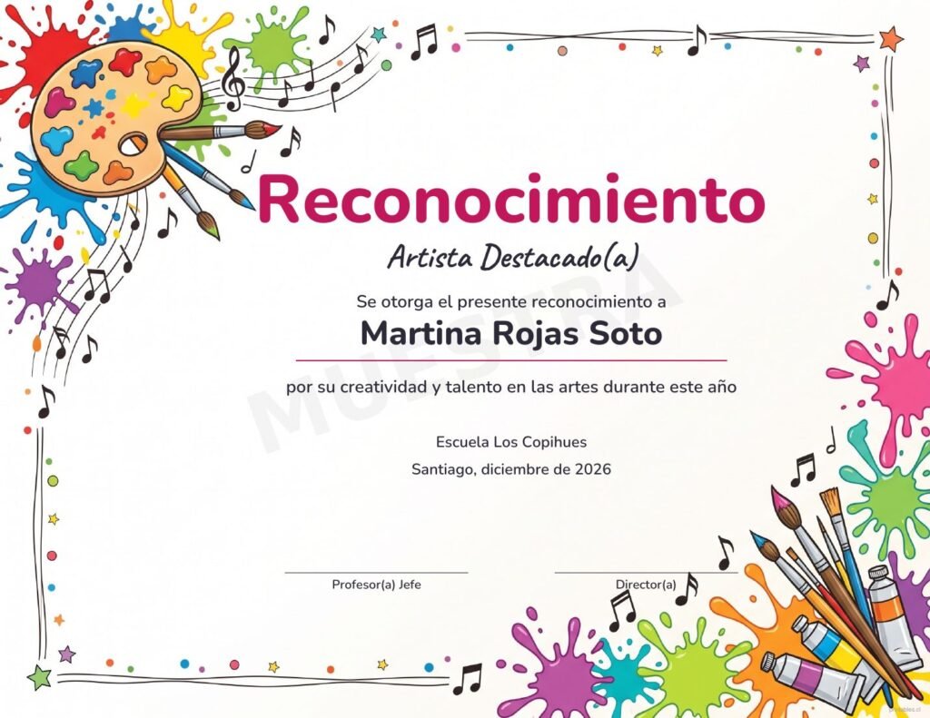 Diploma Artista destacado