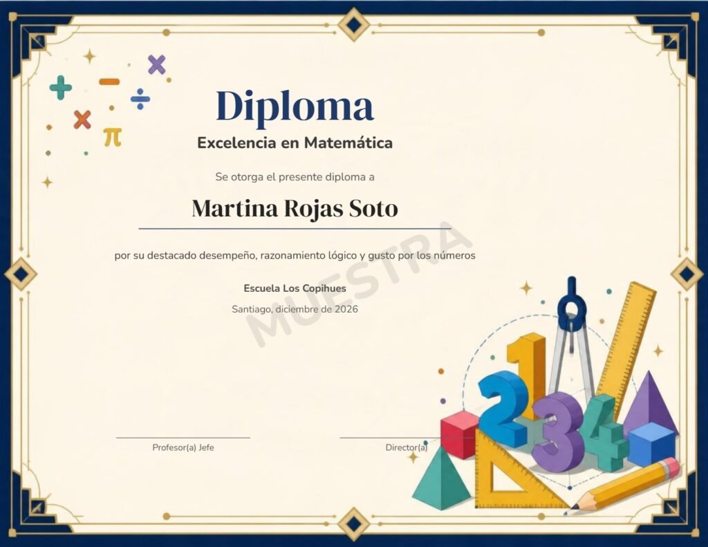 Muestra Diploma Excelencia en Matemática