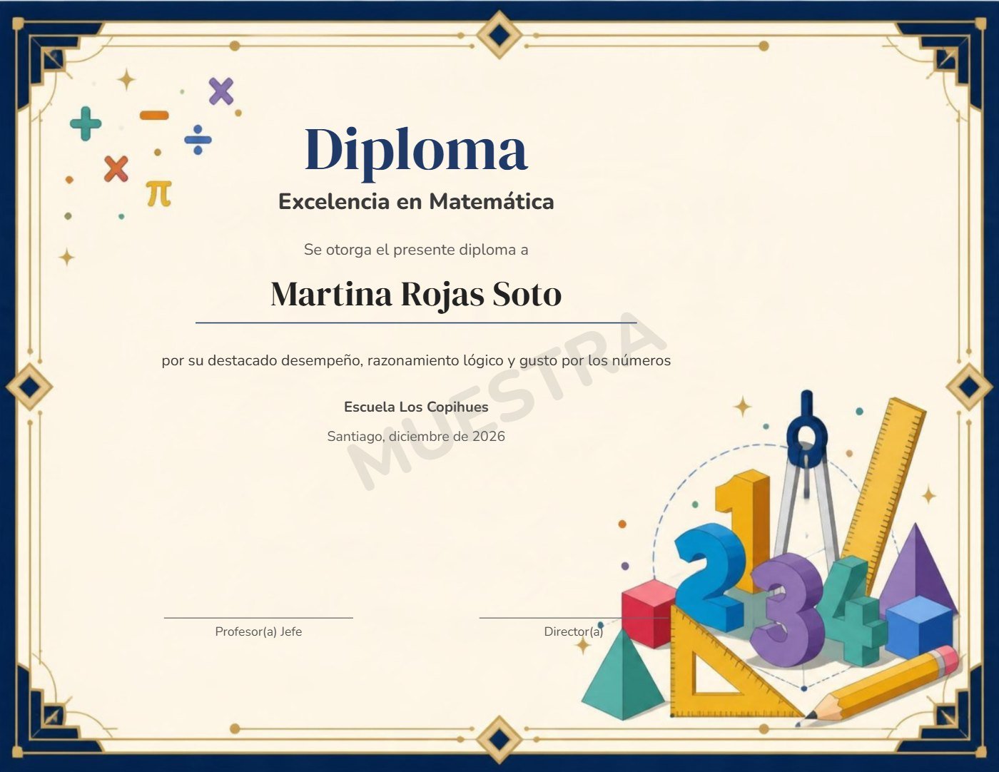 Muestra Diploma Excelencia en Matemática