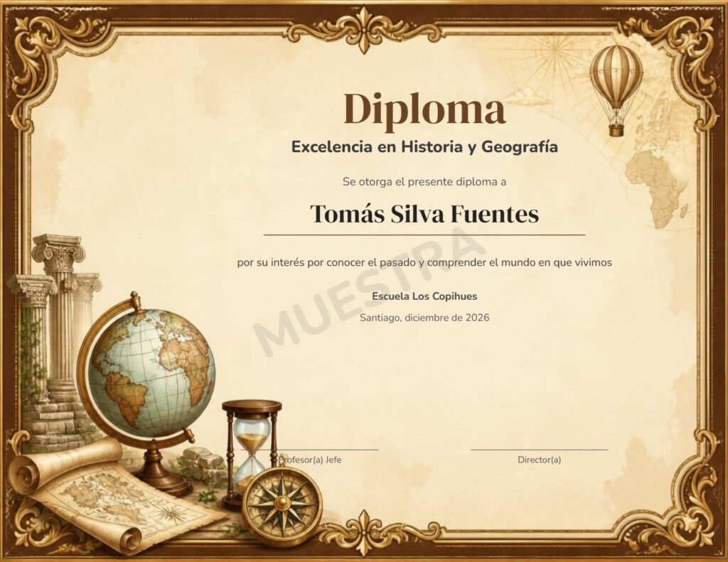 Muestra Diploma Excelencia en Historia y Geografía