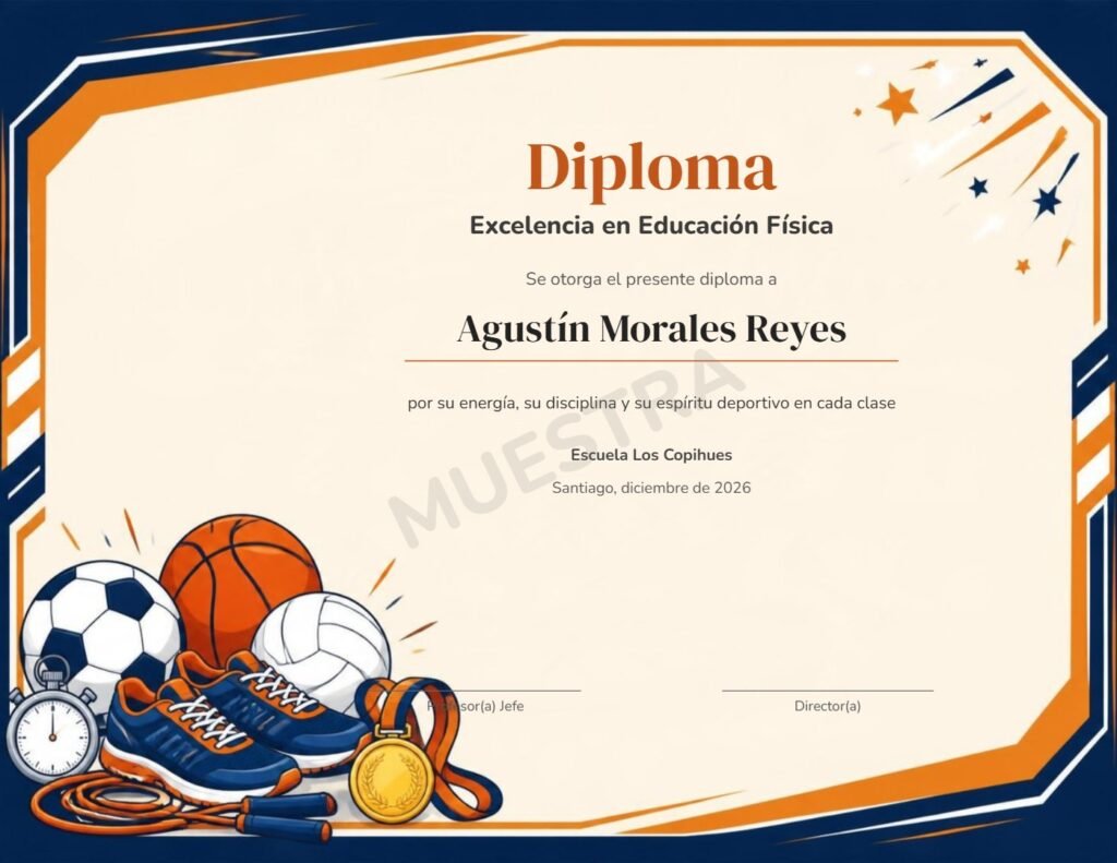 Muestra Diploma Excelencia en Educación Física