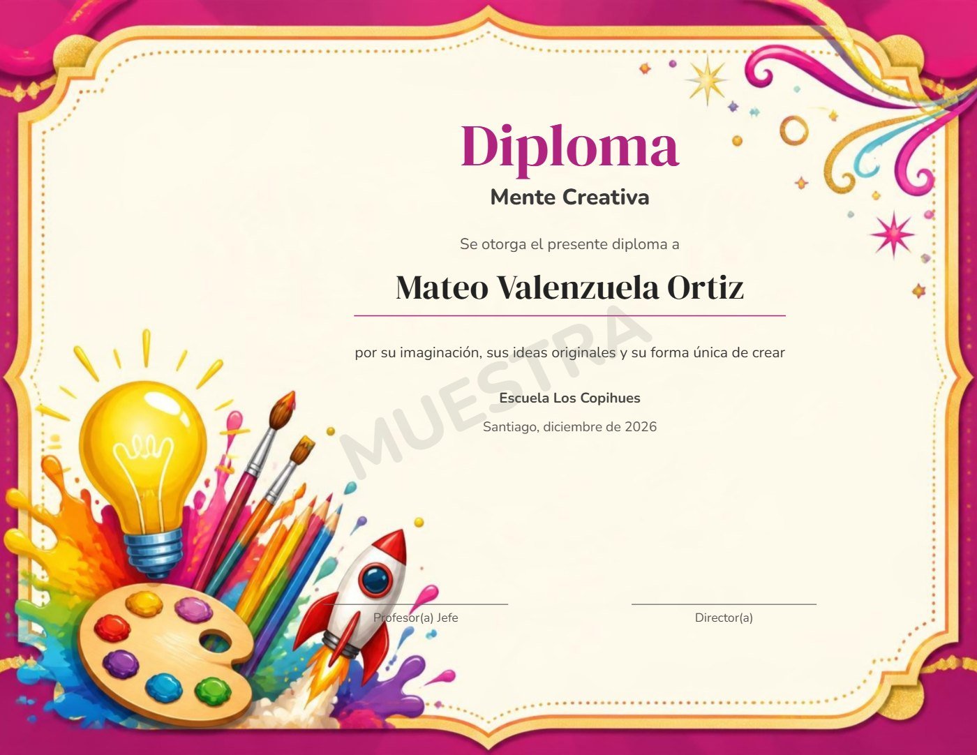 Muestra Diploma Mente Creativa