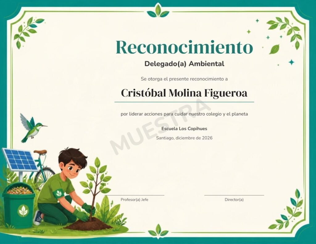 Muestra Reconocimiento Delegado(a) Ambiental