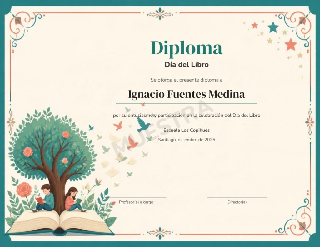 Muestra Diploma Día del Libro