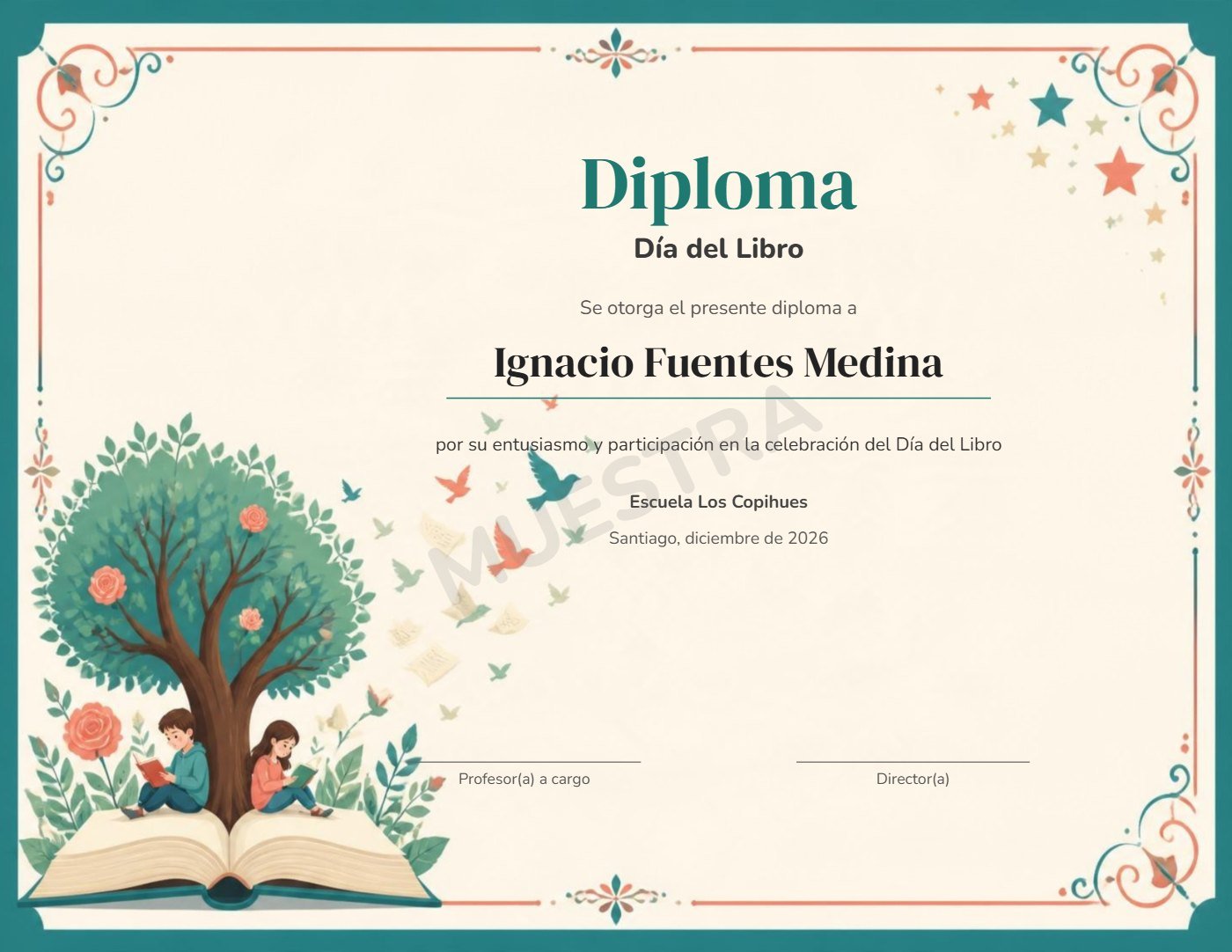 Muestra Diploma Día del Libro