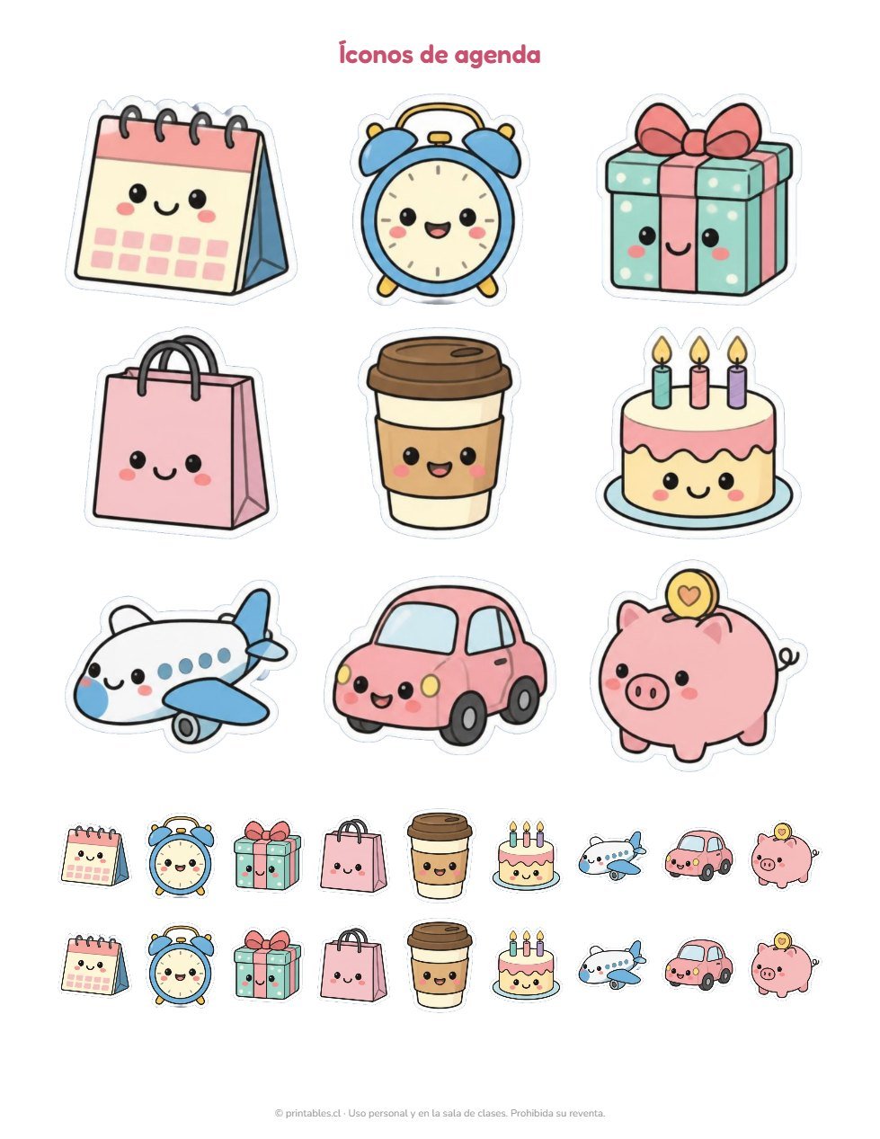 Muestra Kit Stickers Planner Diciembre-Enero: etiquetas funcionales para tu agenda