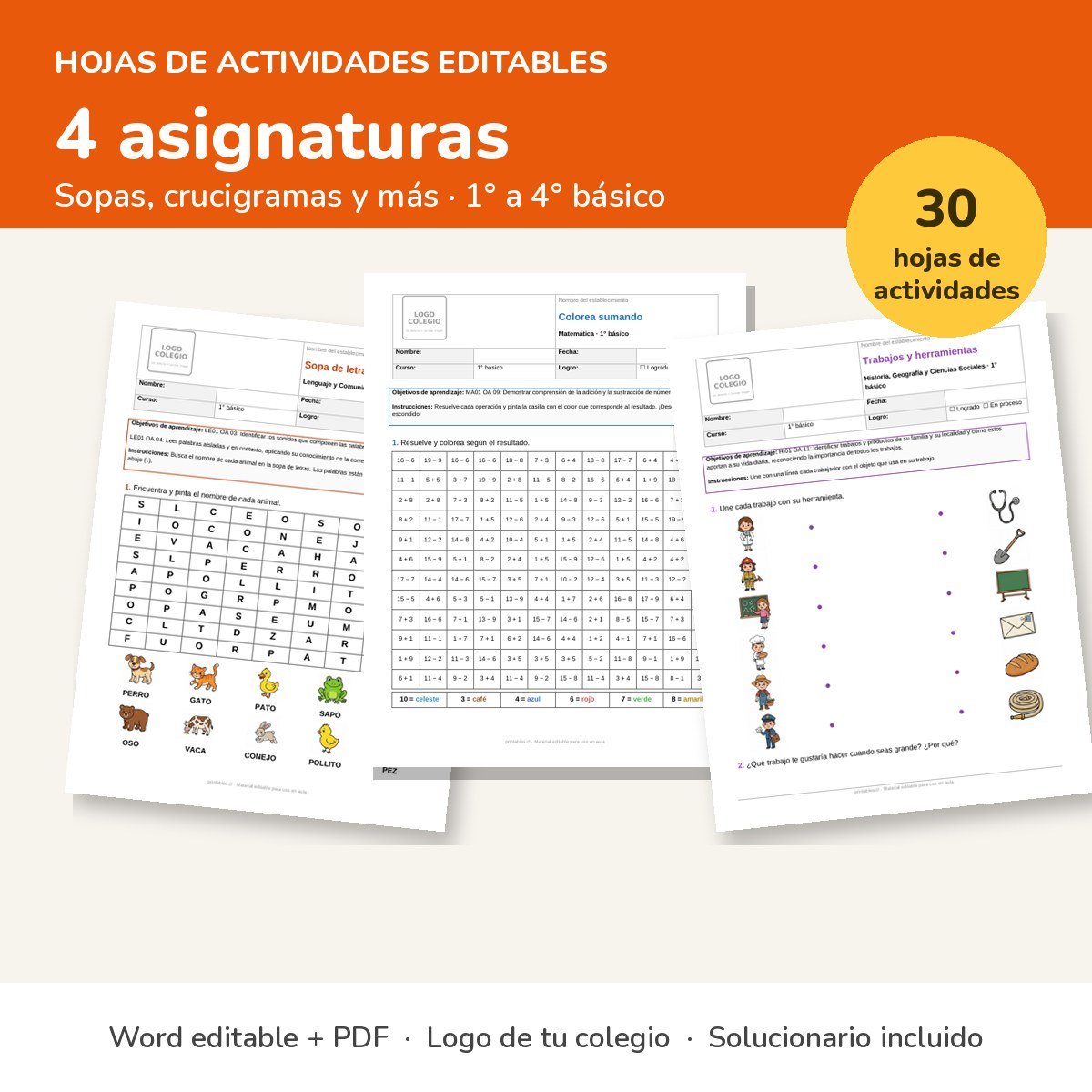 30 Hojas de Actividades