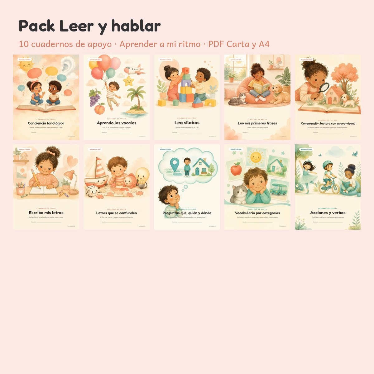 Pack Leer y hablar: 10 cuadernos de apoyo