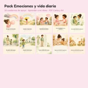 Pack Emociones y vida diaria: 10 cuadernos de apoyo