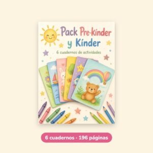 Pack Pre-kínder y Kínder: 6 cuadernos de actividades