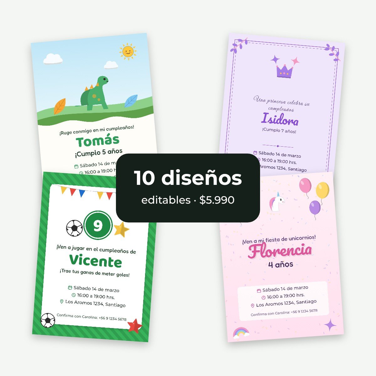 Pack cumpleaños infantiles 1