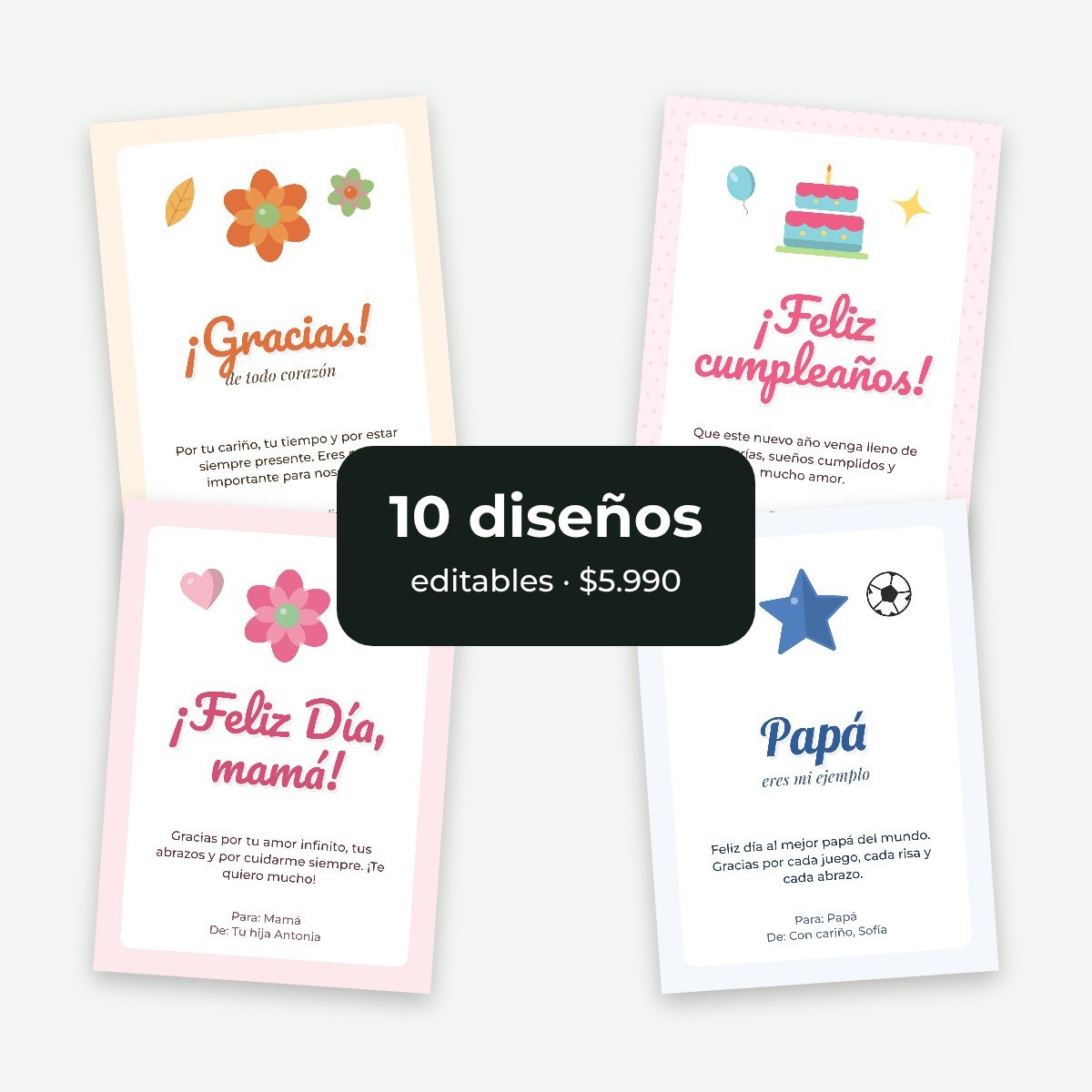 Pack tarjetas de saludo 1