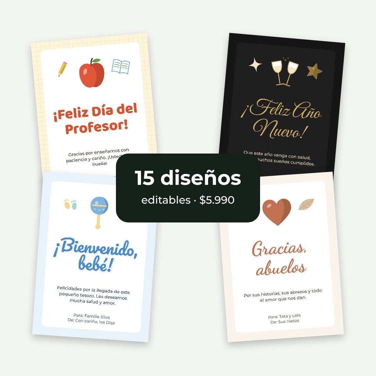 Pack tarjetas de saludo 2