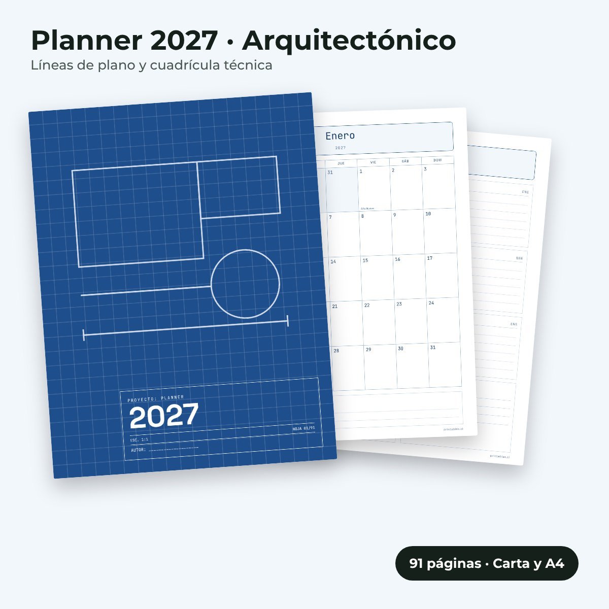 Planner 2027 estilo Arquitectónico