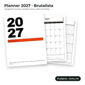 Planner 2027 Brutalista