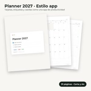 Planner 2027 Estilo app