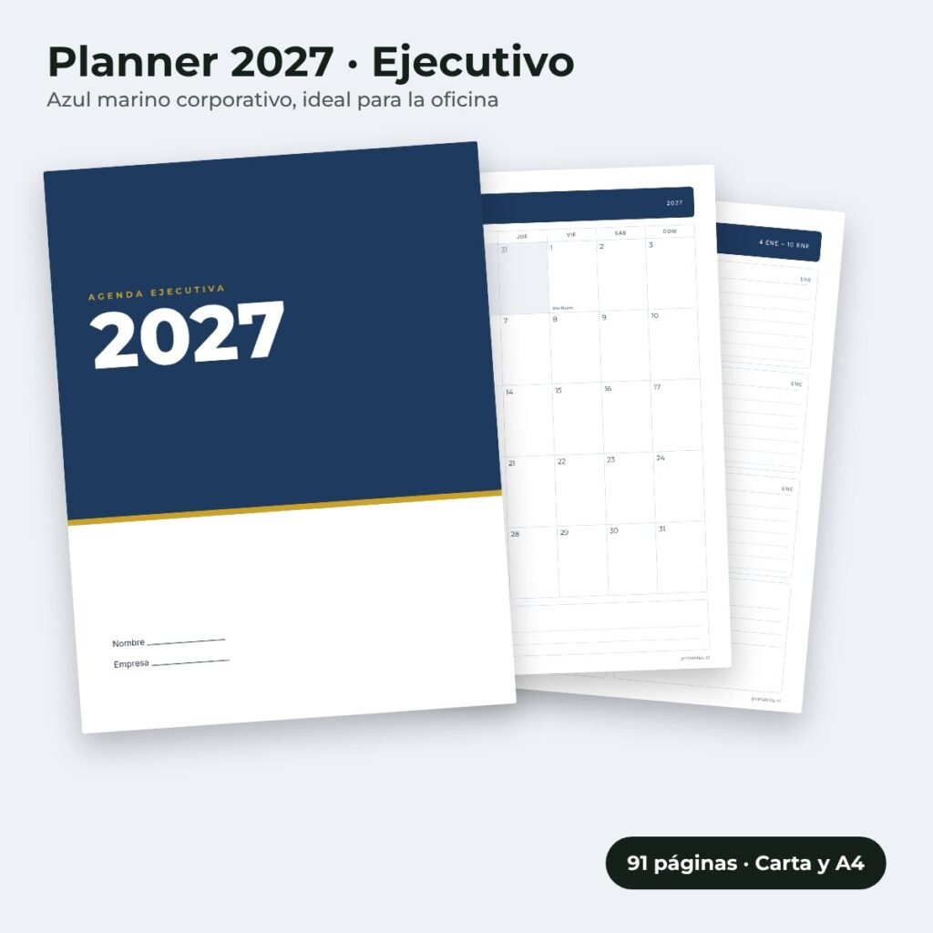 Planner 2027 estilo Ejecutivo