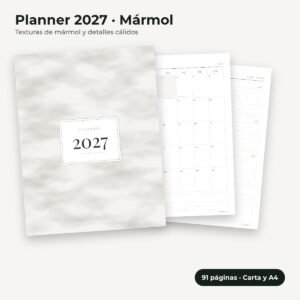 Planner 2027 Mármol