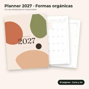 Planner 2027 Formas orgánicas